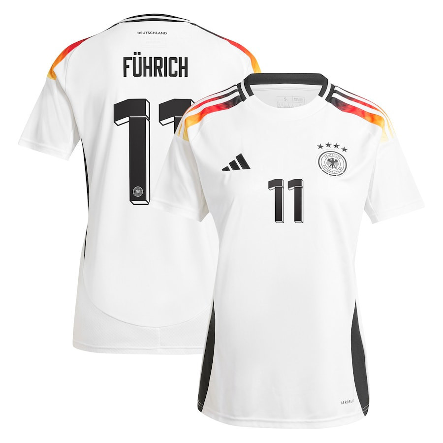 Chris Fhrich 11 Germany National Team 2024 Home Women Jersey – White