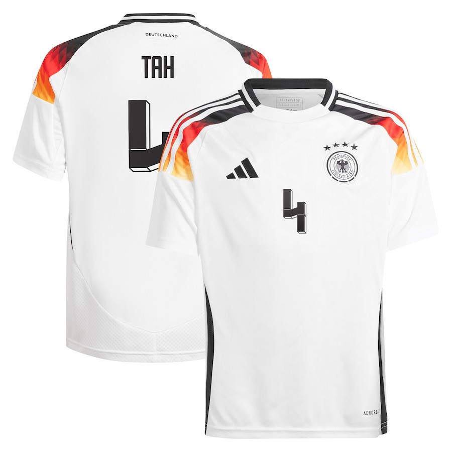Jonathan Tah 4 Germany National Team 2024 Home YOUTH Jersey – White