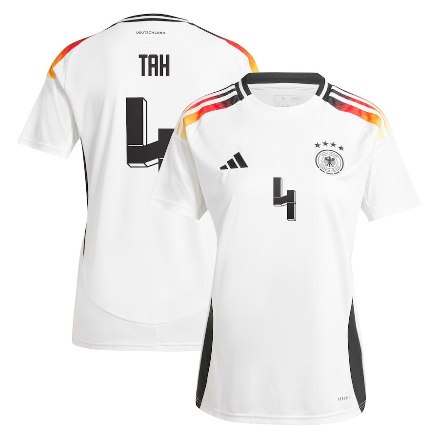 Jonathan Tah 4 Germany National Team 2024 Home Women Jersey – White