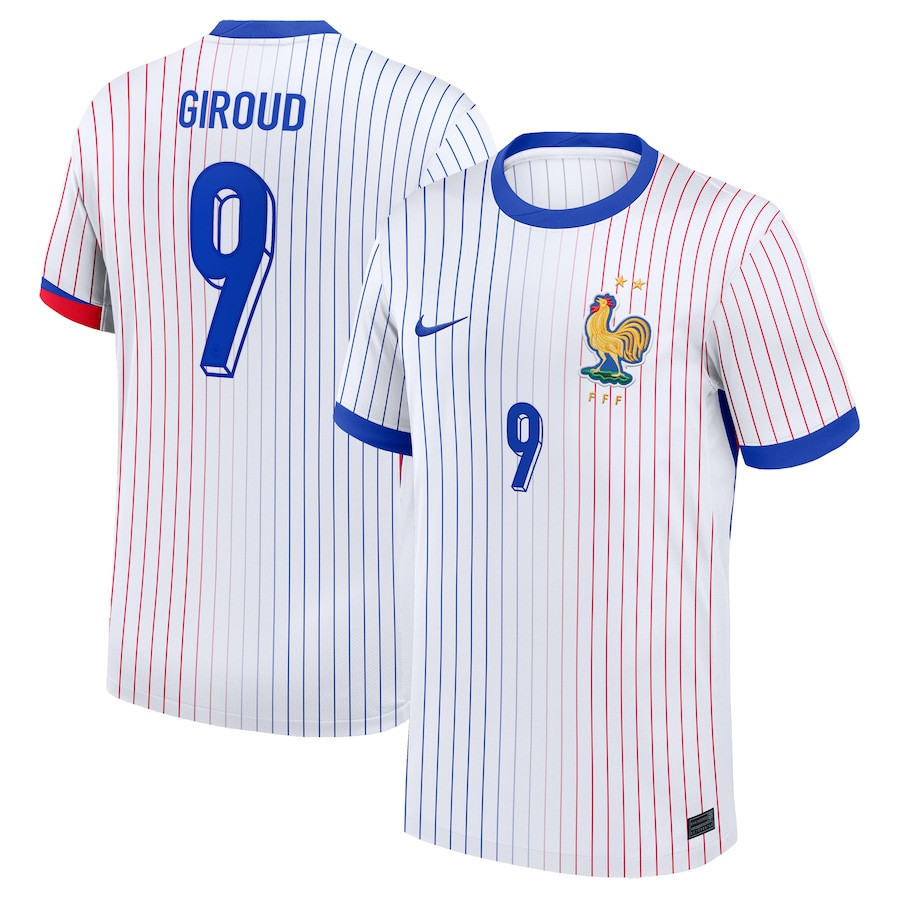 Olivier Giroud 9 France National Team 2024 Away YOUTH Jersey – White