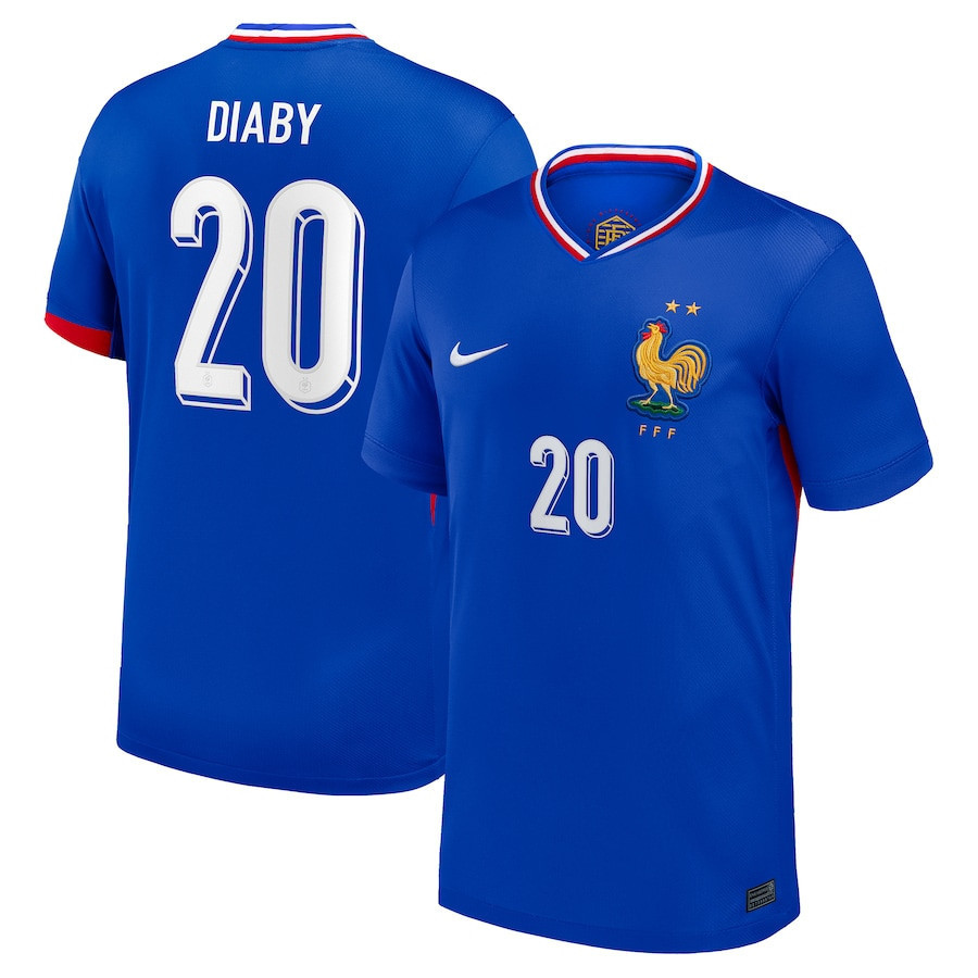 Moussa Diaby 20 France National Team 2024 Home YOUTH Jersey – Blue