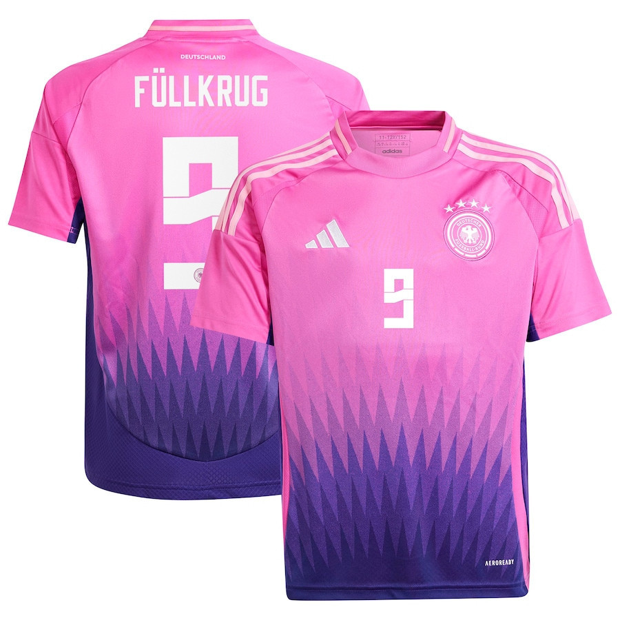 Niclas Fllkrug 9 Germany National Team 2024 Away YOUTH Jersey – Pink