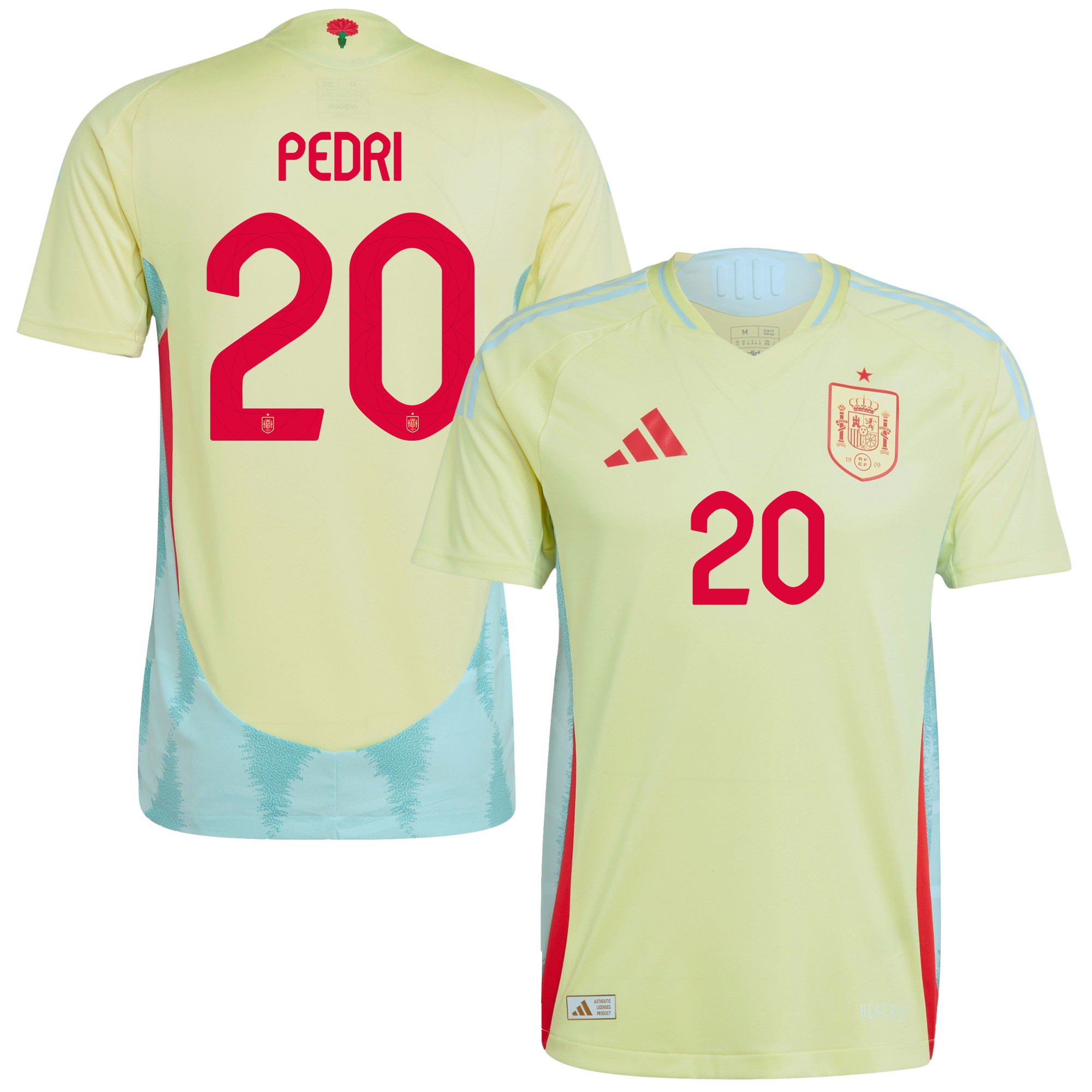 Pedri 20 Spain National Team 2024 Away Men Jersey – Yellow