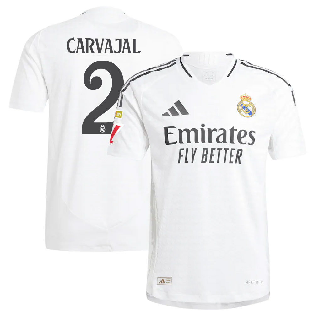 #2 Dani Carvajal Real Madrid 2024/25 Home Player Jersey  White