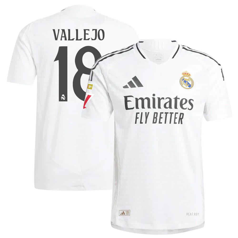 #18 Jess Vallejo Real Madrid 2024/25 Home Player Jersey  White
