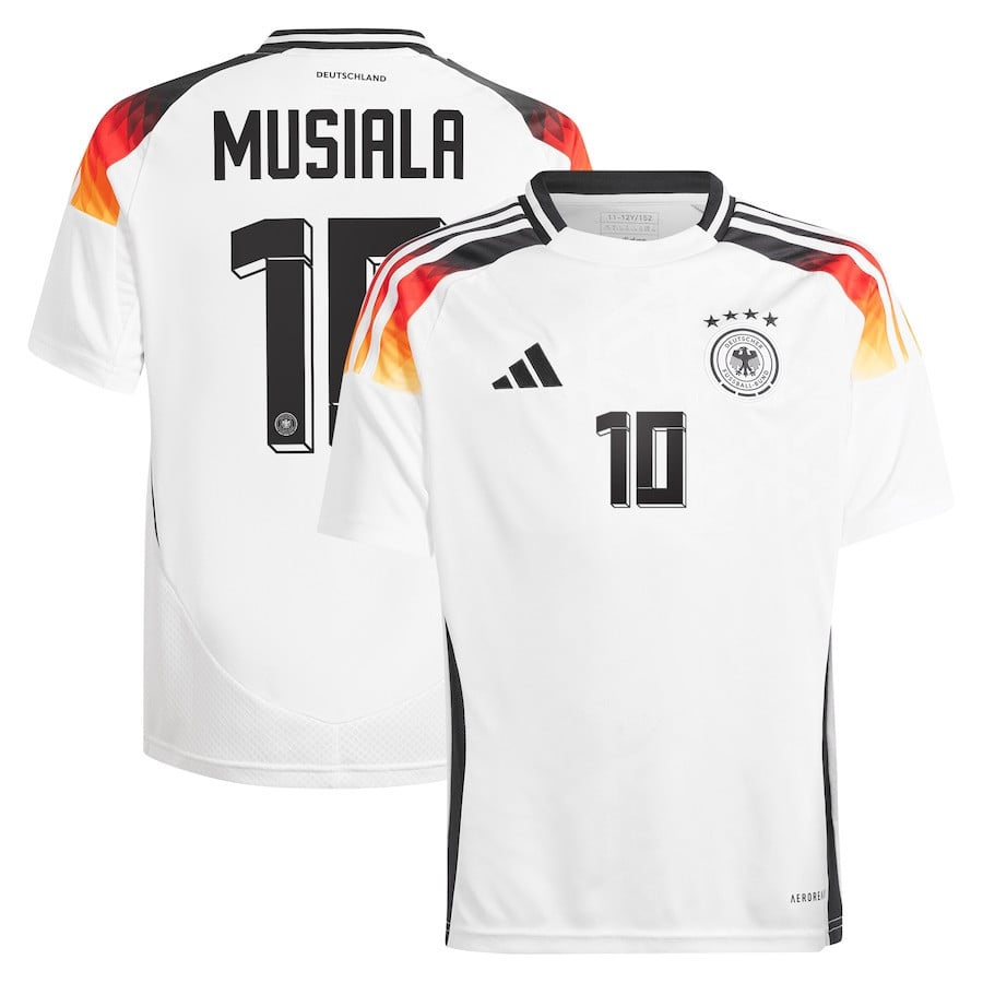Jamal Musiala 10 Germany National Team 2024 Home YOUTH Jersey – White