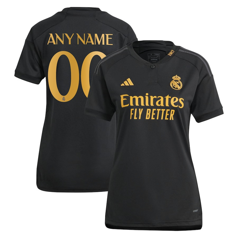 Real Madrid Women's 2023/24 Third Custom Jersey – Black