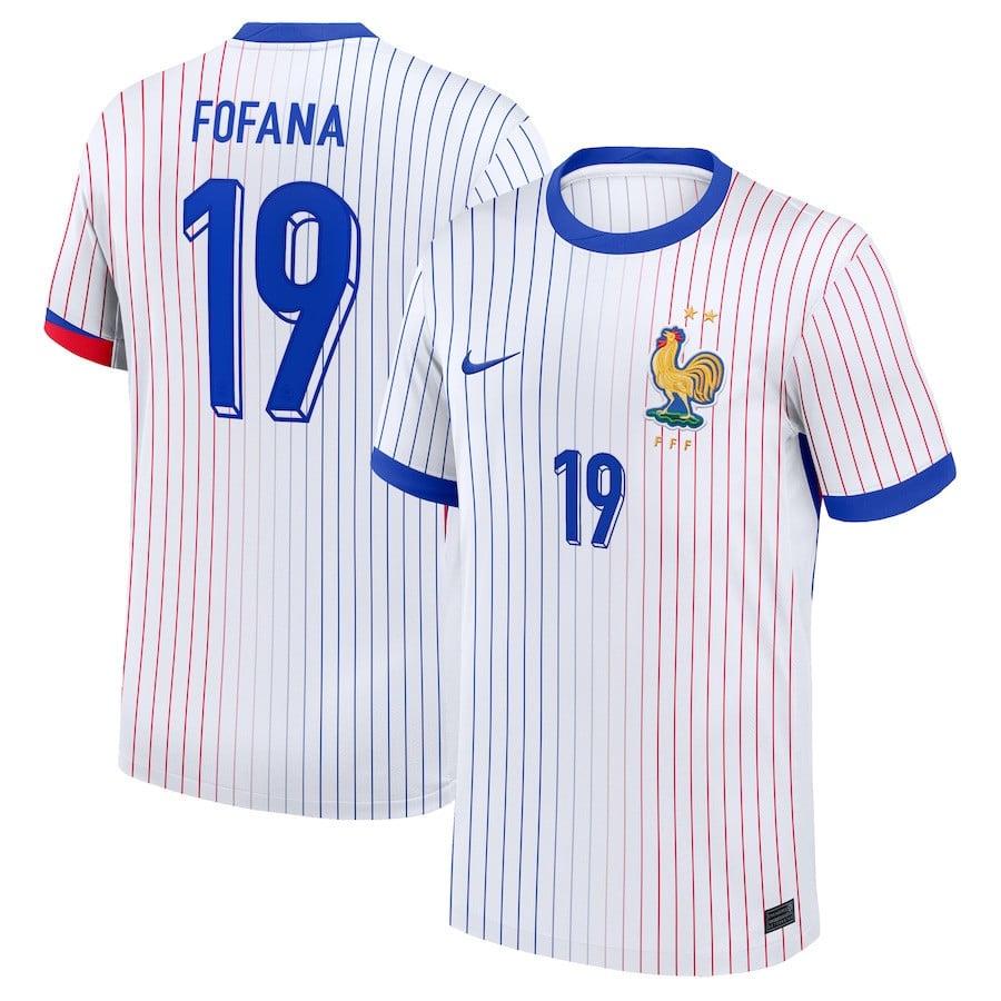 Wesley Fofana 19 France National Team 2024 Away YOUTH Jersey – White