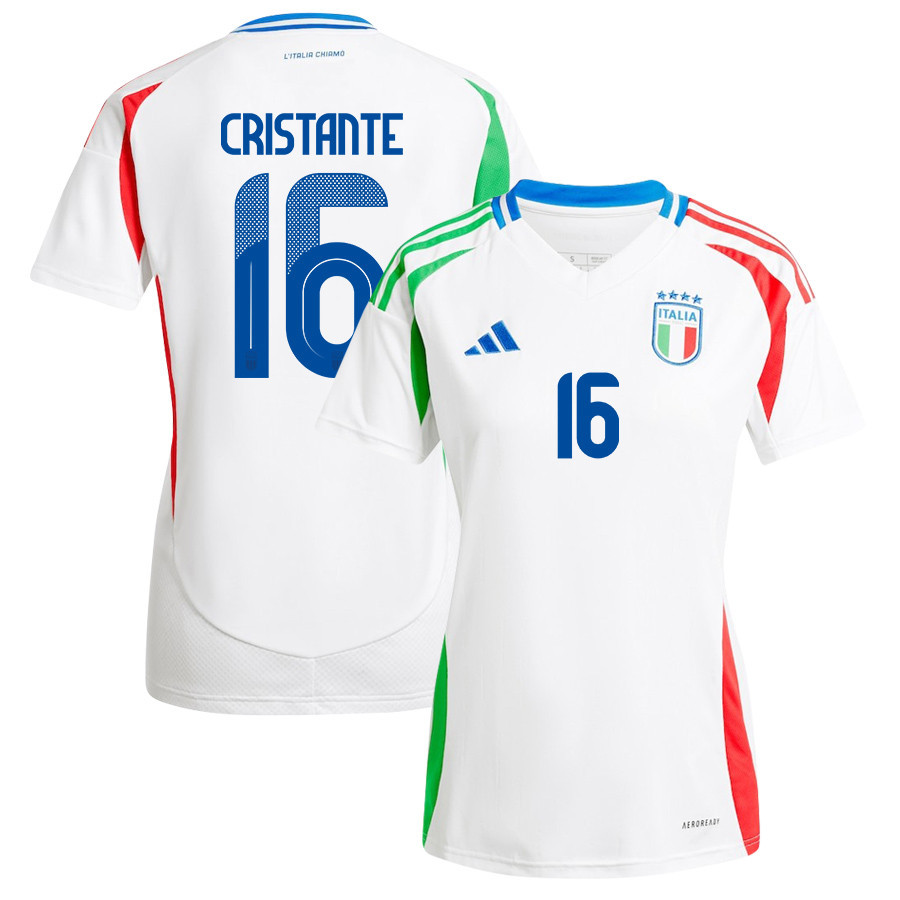 Bryan Cristante 16 Italy National Team 2024/25 Away Women Jersey – White