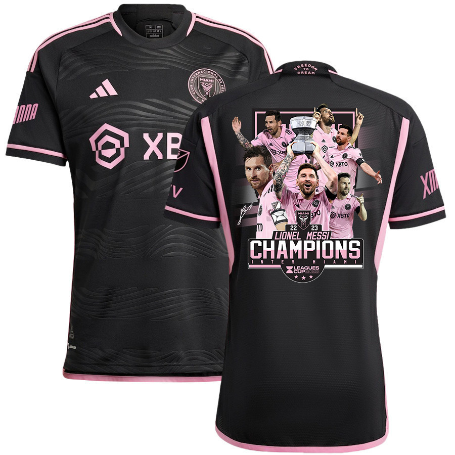 Lionel Messi 10 Leagues Cup Champions Trophy 2023 Inter Miami FC Black Jersey – Men, Player Version