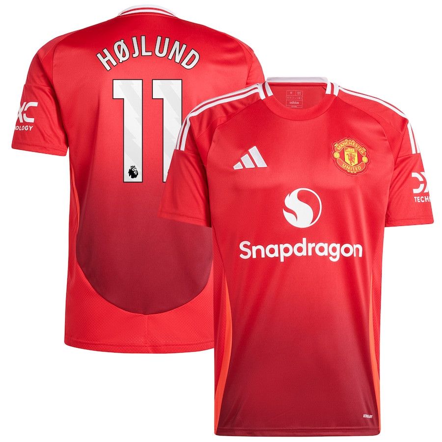 Rasmus Hjlund 11 Manchester United 2024/25 Home Men Jersey – Red