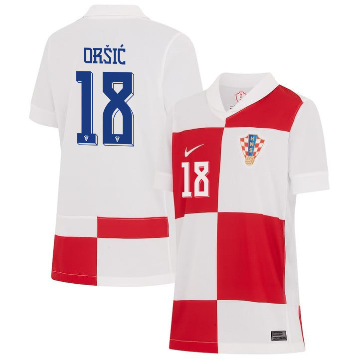 Mislav Ori? 18 Croatia National Team 2024 Home YOUTH Jersey – White