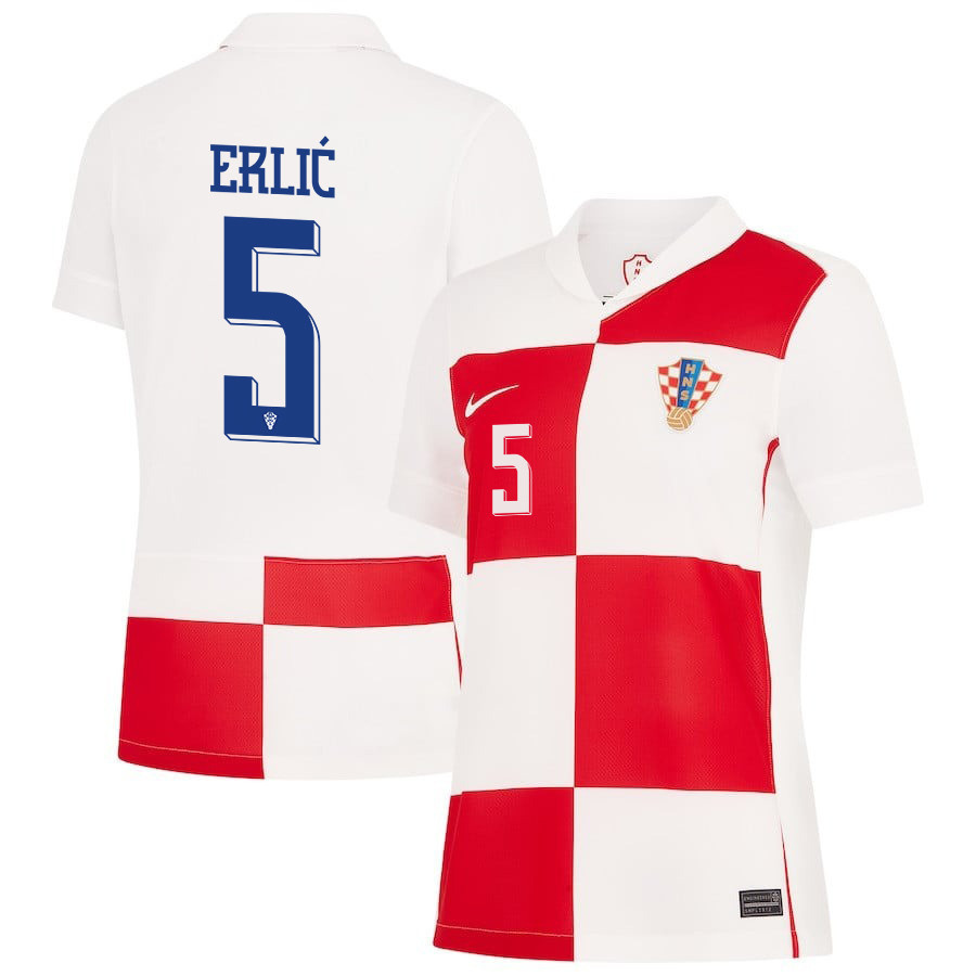 Martin Erli? 5 Croatia National Team 2024 Home WOMEN Jersey – White