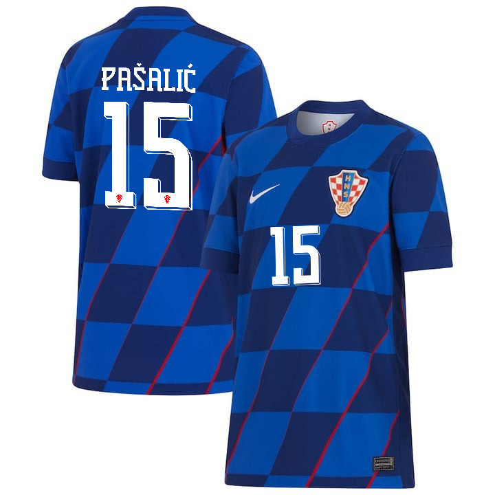 Mario Paali? 15 Croatia National Team 2024 Away YOUTH Jersey – Blue