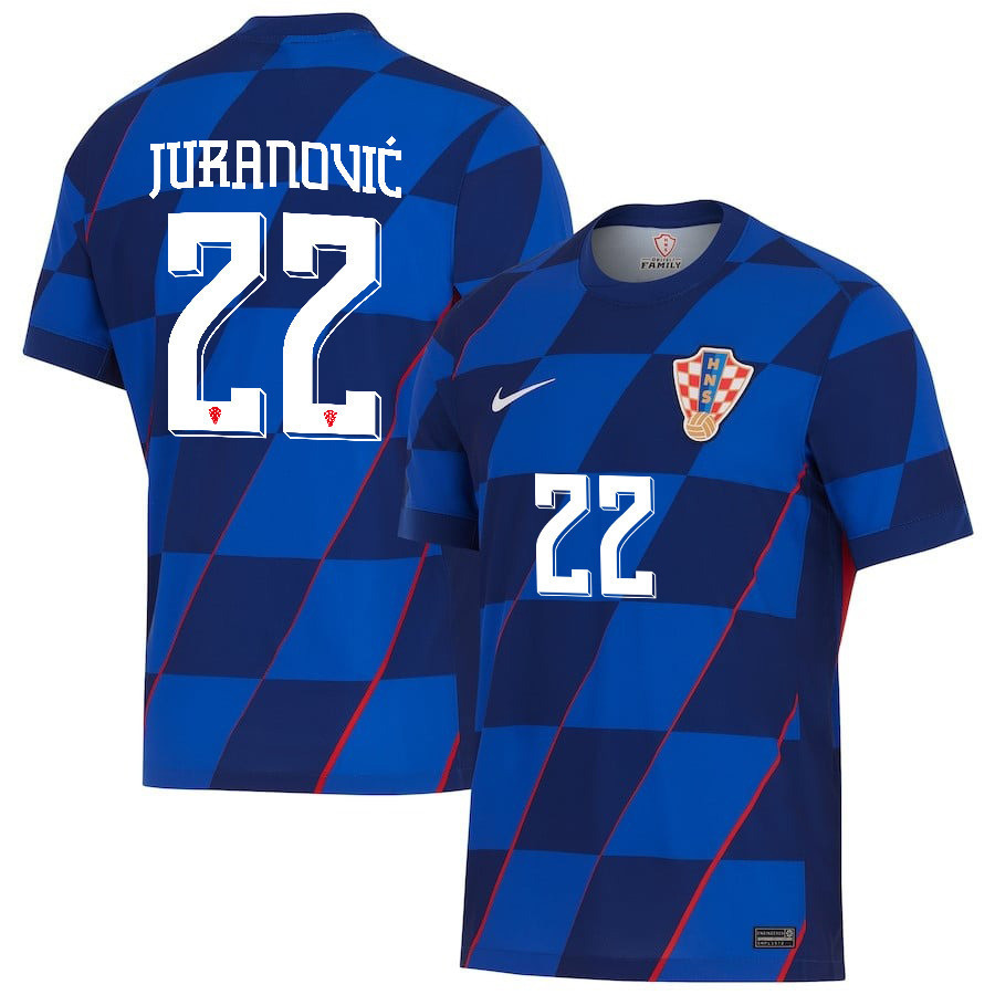 Josip Juranovi? 22 Croatia National Team 2024 Away Men Jersey – Blue