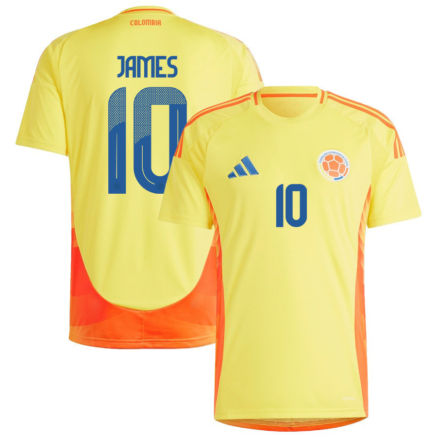 James Rodrguez 10 Colombia National Team 2024/25 Home Men Jersey – Yellow