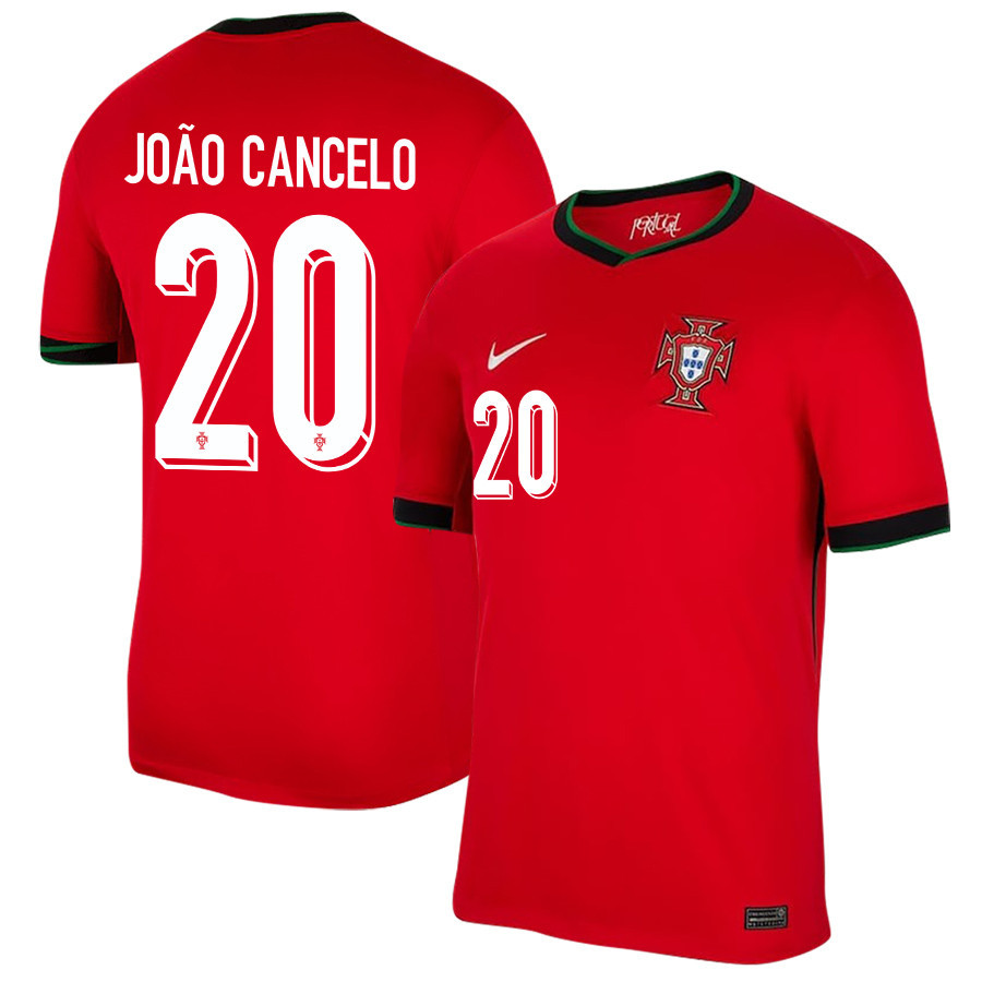 Joo Cancelo 20 Portugal National Team 2024/25 Home Men Jersey – Red