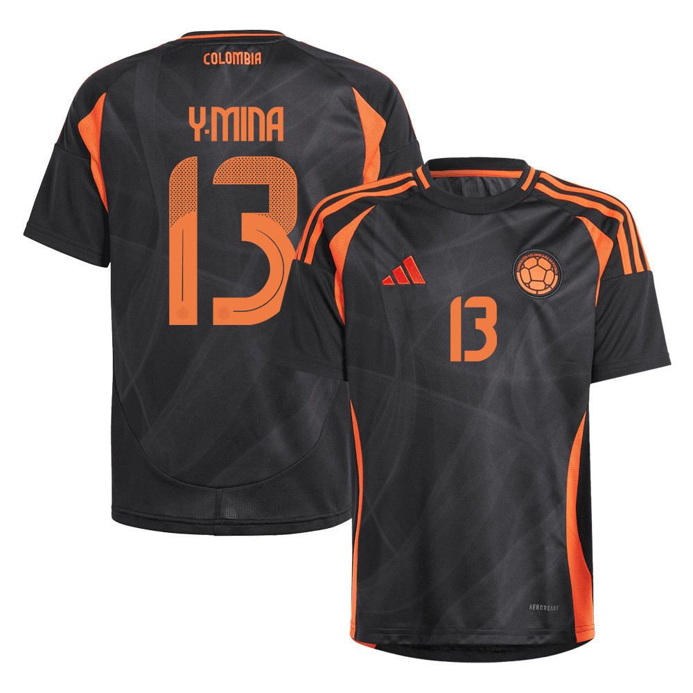 Yerry Mina 13 Colombia National Team 2024/25 Away YOUTH Jersey – Black