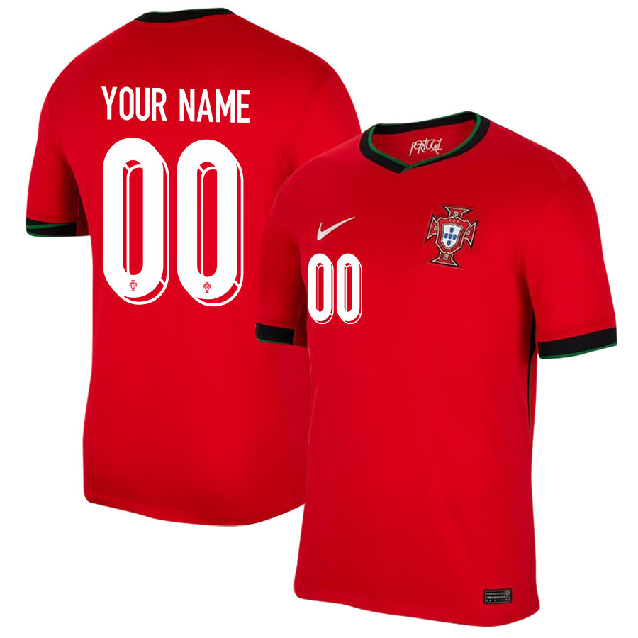Portugal National Team 2024/25 Custom Home Men Jersey – Red