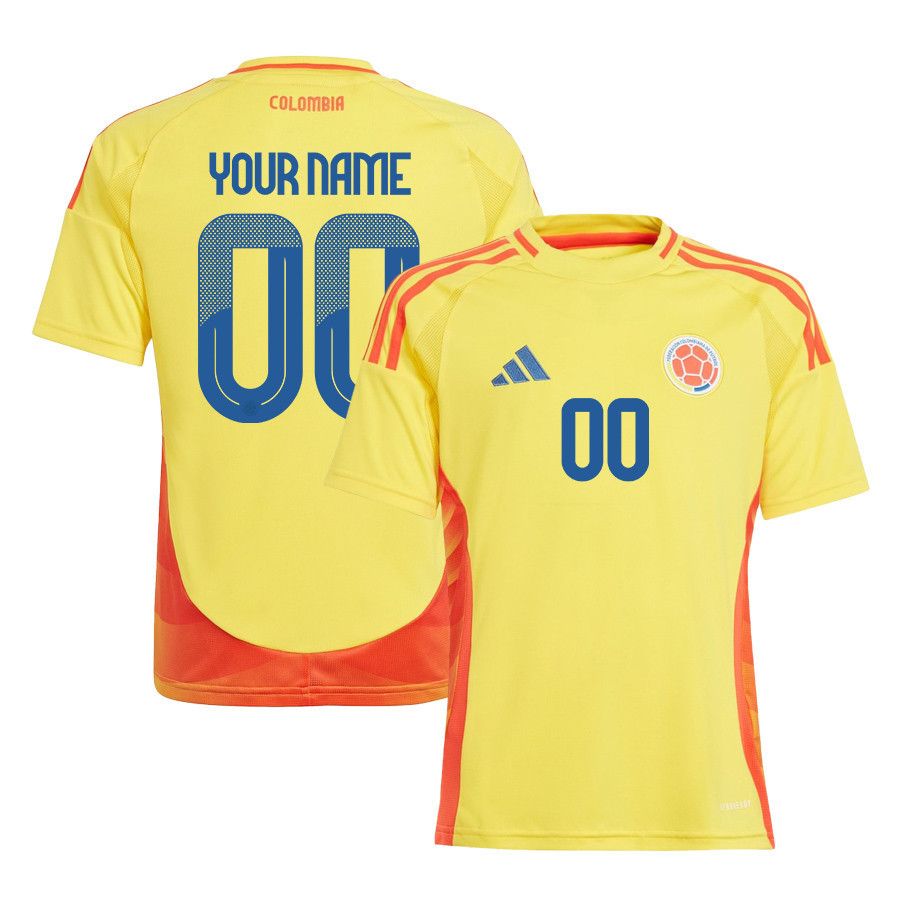 Colombia National Team 2024/25 Home Custom YOUTH Jersey – Yellow