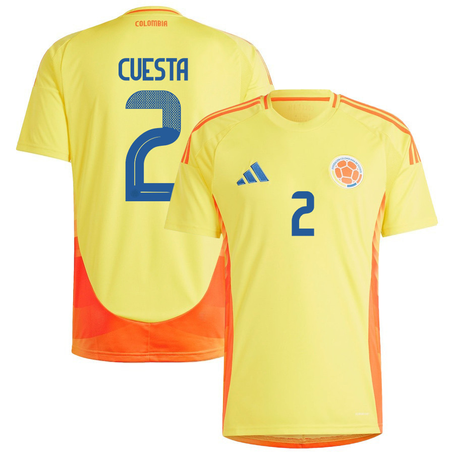 Carlos Cuesta 2 Colombia National Team 2024/25 Home Men Jersey – Yellow
