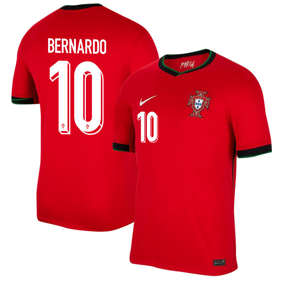 Bernardo Silva 10 Portugal National Team 2024/25 Home Men Jersey – Red