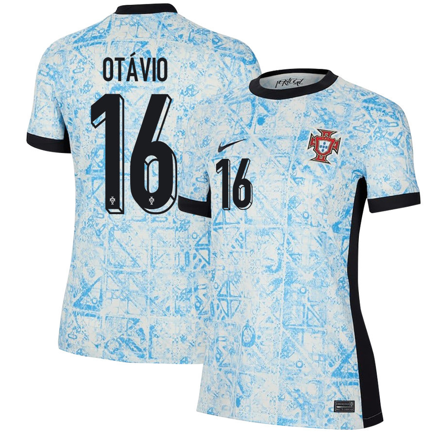 Otvio 16 Portugal National Team 2024/25 Away WOMEN Jersey – Cream/Blue