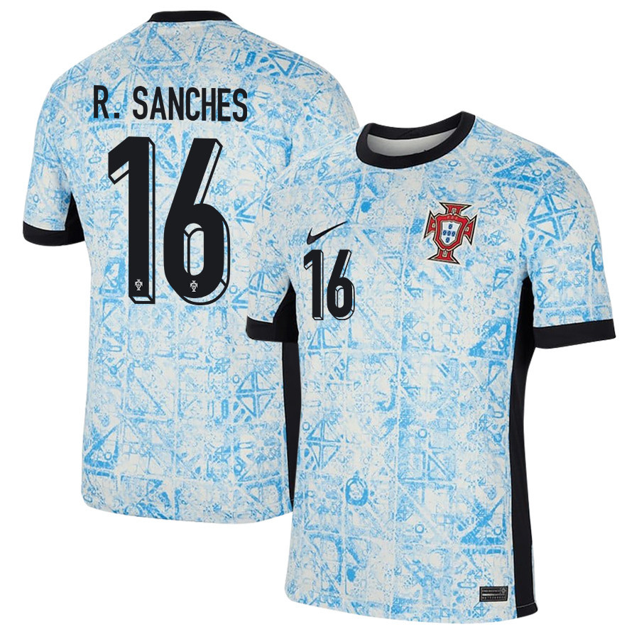 Renato Sanches 16 Portugal National Team 2024/25 Away Men Jersey – Cream/Blue