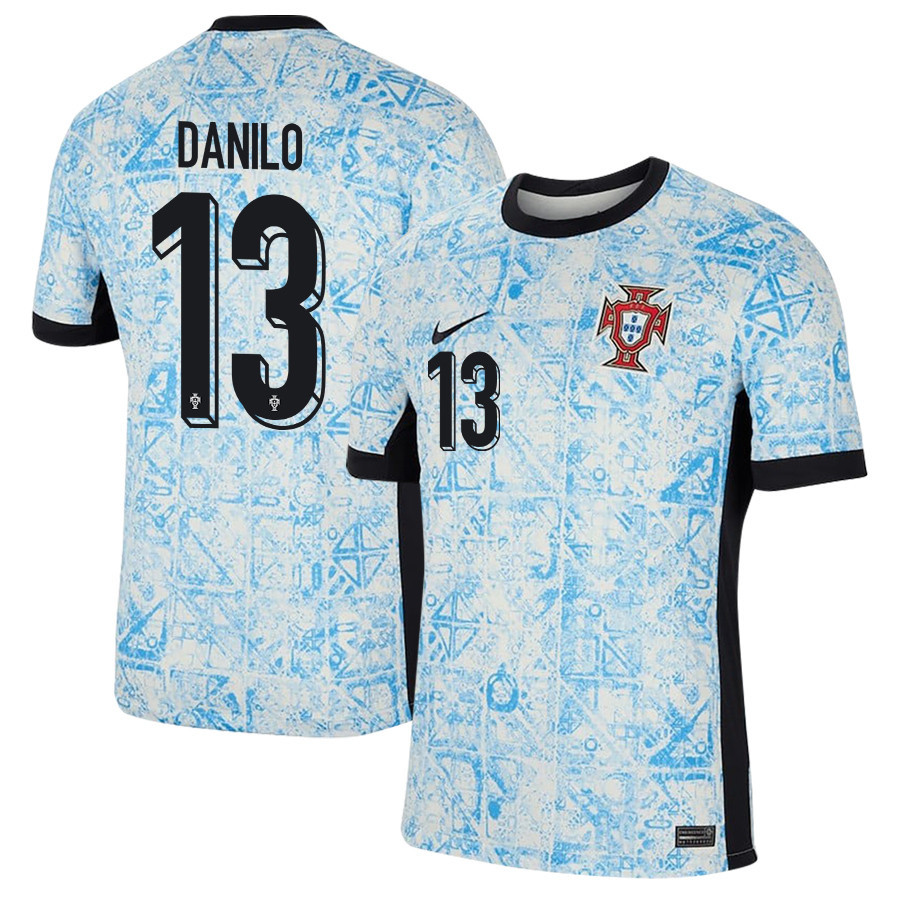 Danilo 13 Portugal National Team 2024/25 Away Men Jersey – Cream/Blue