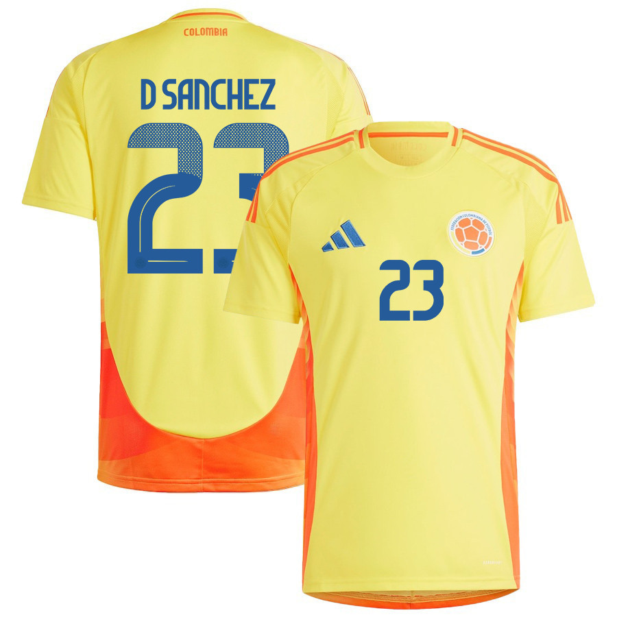 Davinson Snchez 23 Colombia National Team 2024/25 Home Men Jersey – Yellow
