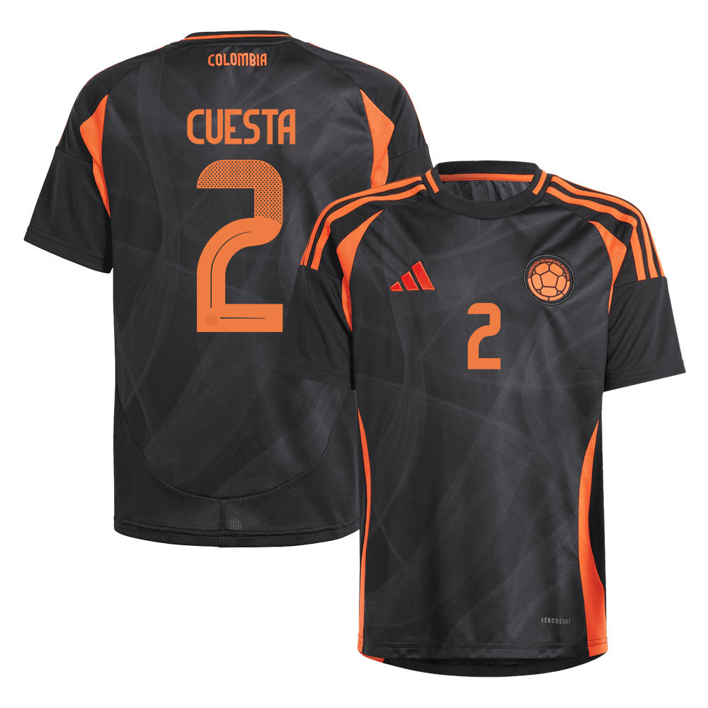 Carlos Cuesta 2 Colombia National Team 2024/25 Away YOUTH Jersey – Black