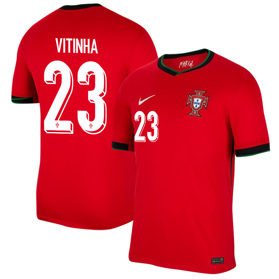 Vitinha 23 Portugal National Team 2024/25 Home Men Jersey – Red