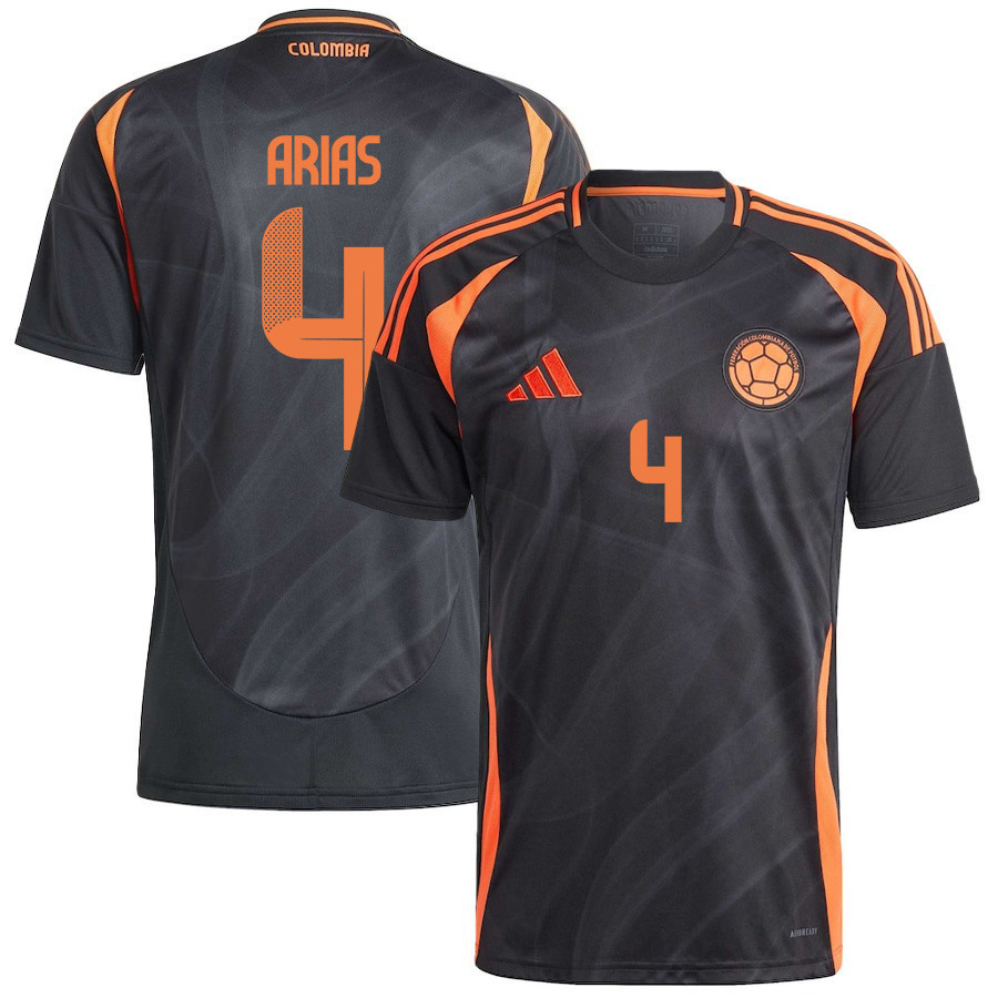 Santiago Arias 4 Colombia National Team 2024/25 Away Men Jersey – Black