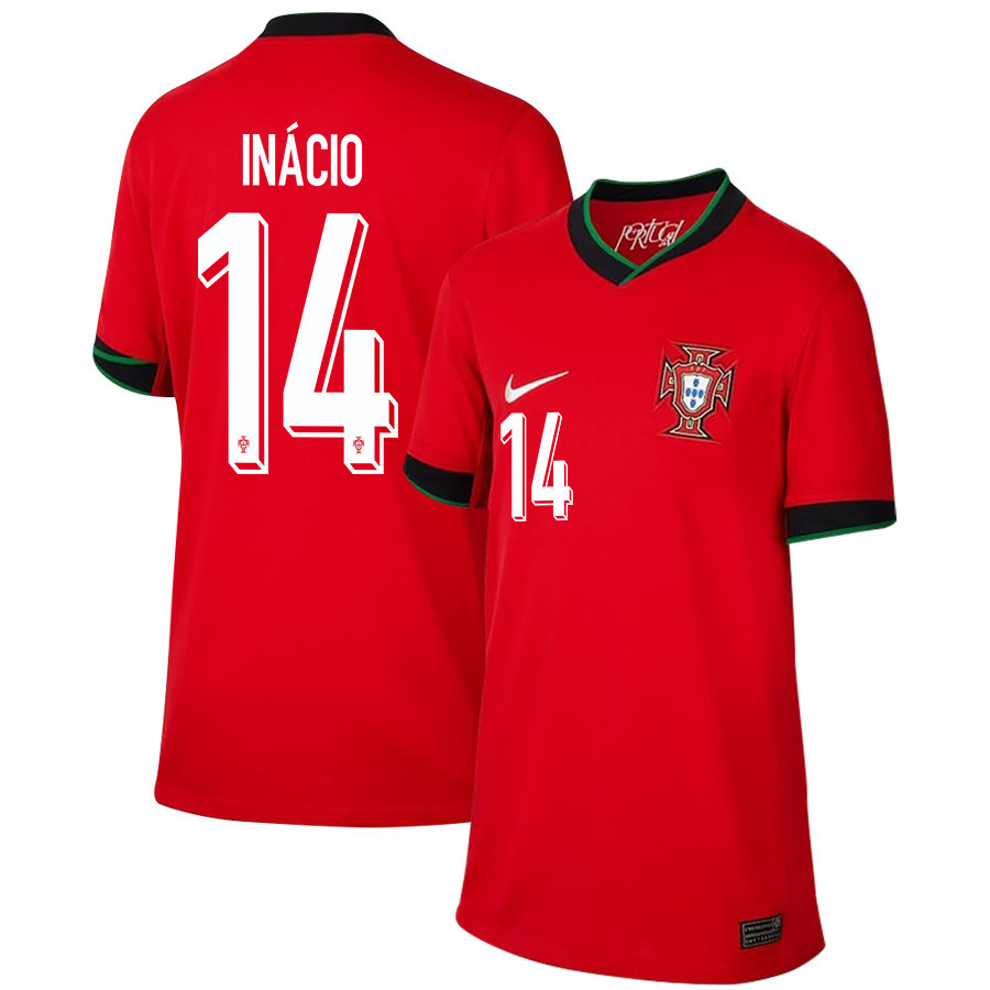 Gonalo Incio 14 Portugal National Team 2024/25 Home YOUTH Jersey – Red