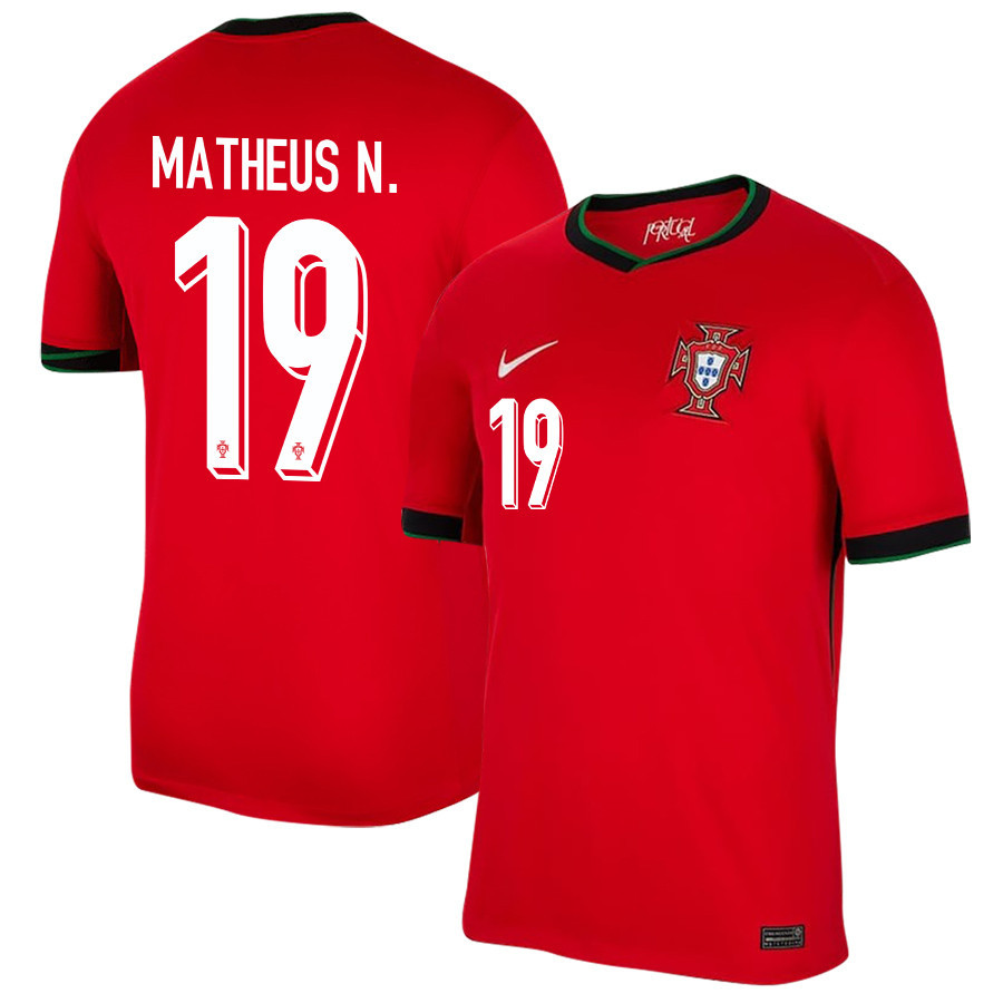Matheus Nunes 19 Portugal National Team 2024/25 Home Men Jersey – Red