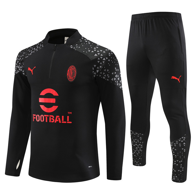 AC Milan Training Top Set 23/24 – Black Pattern