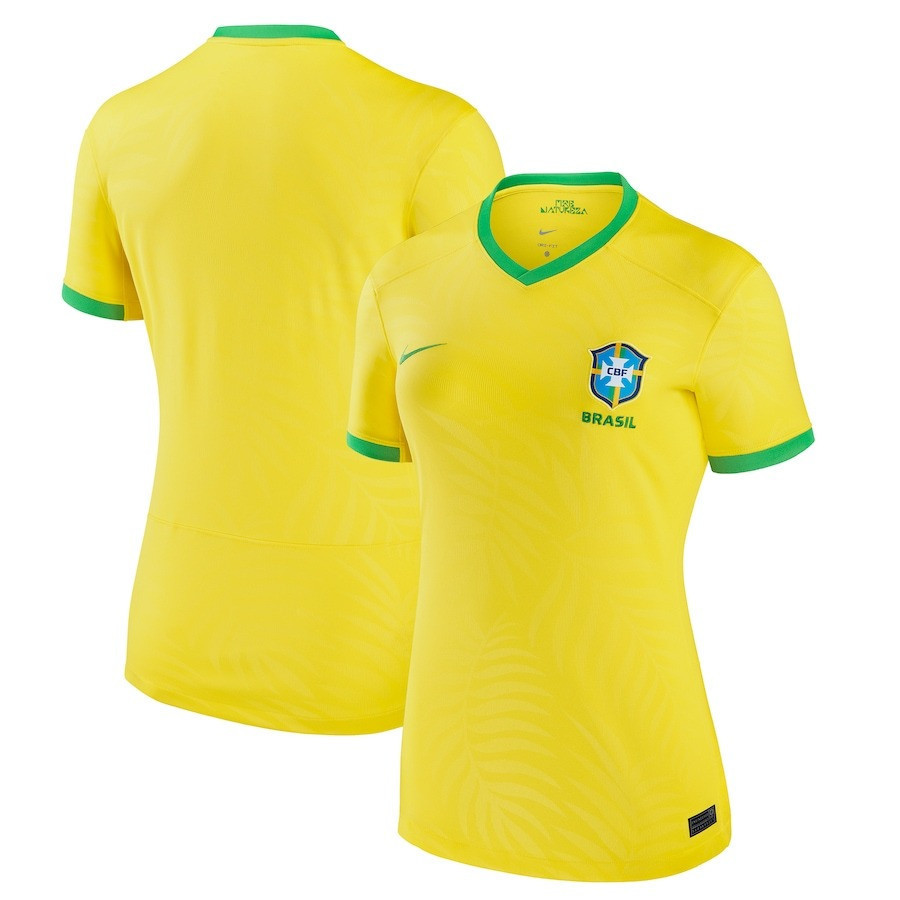 Brazil Women's National Team Women 2023/24 Home Stadium Jersey – Yellow