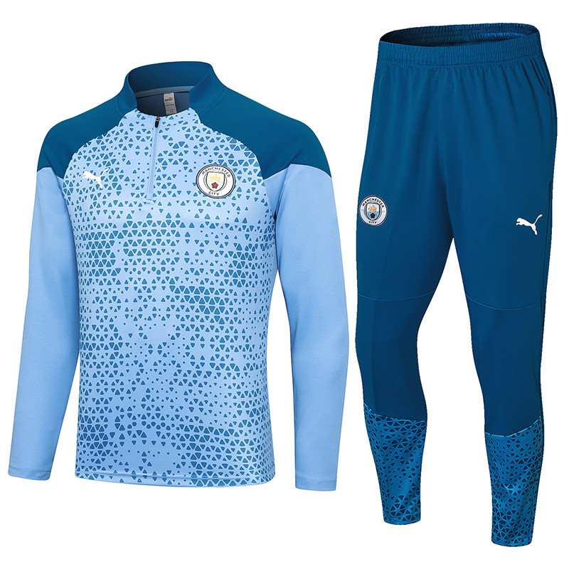 Manchester City Training Top Set 23/24 – Blue Pattern