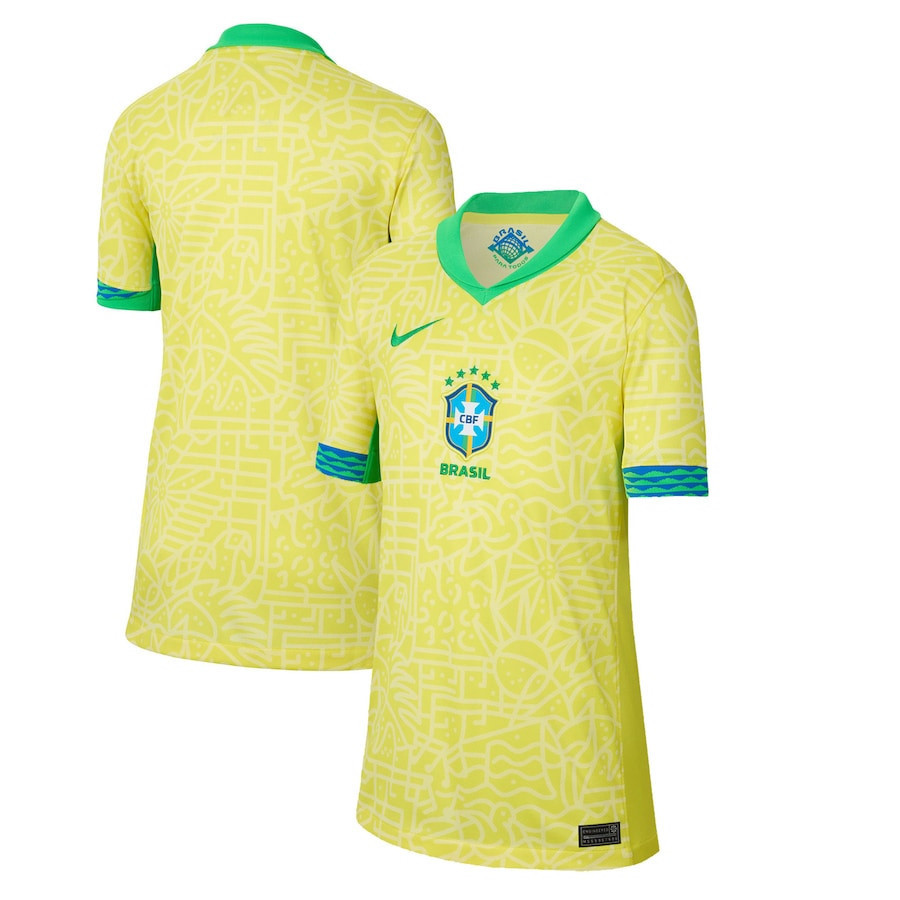 Brazil National Team 2024 Home Stadium YOUTH Jersey – Yellow