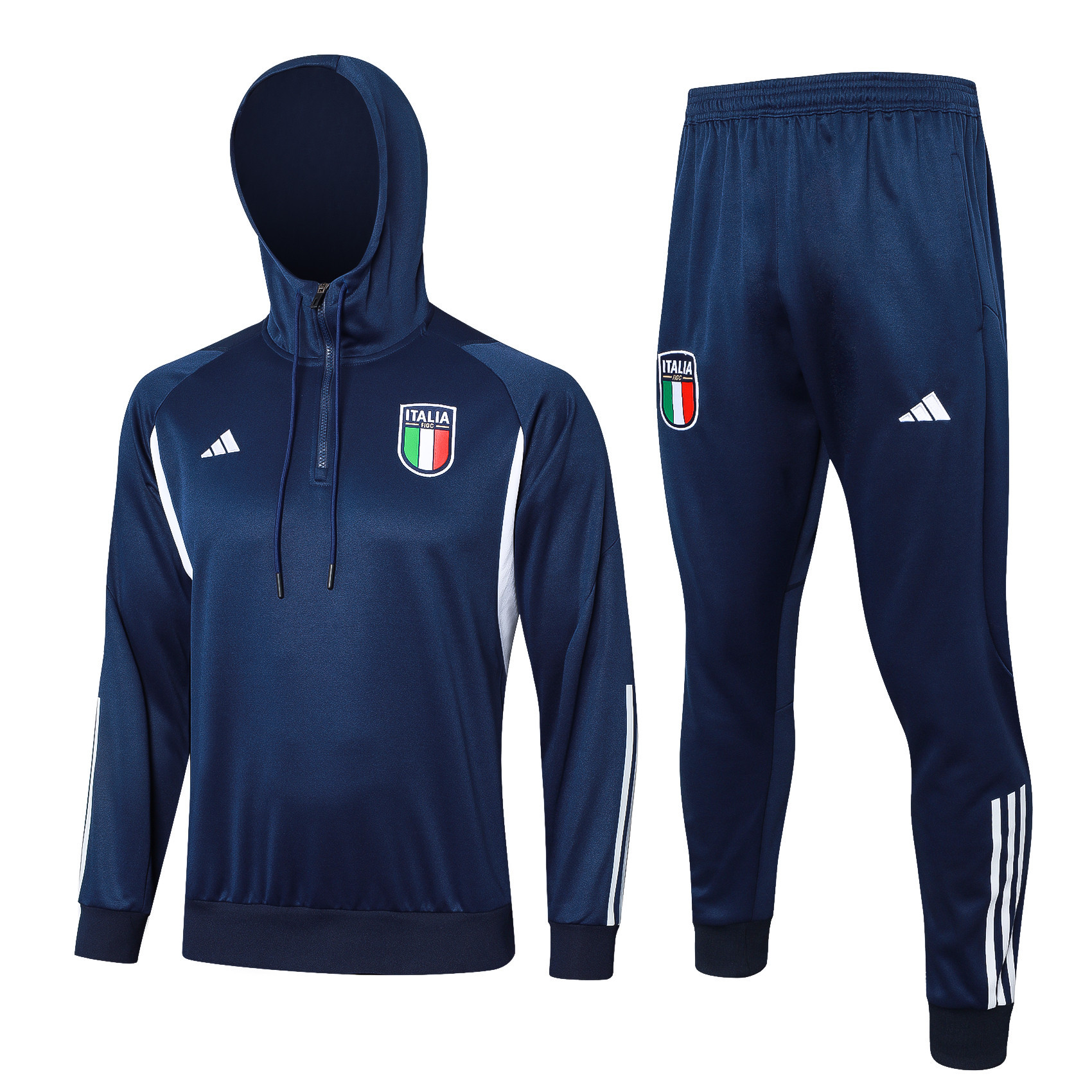 Italy Training Top Hooded Set 23/24 – Navy Blue