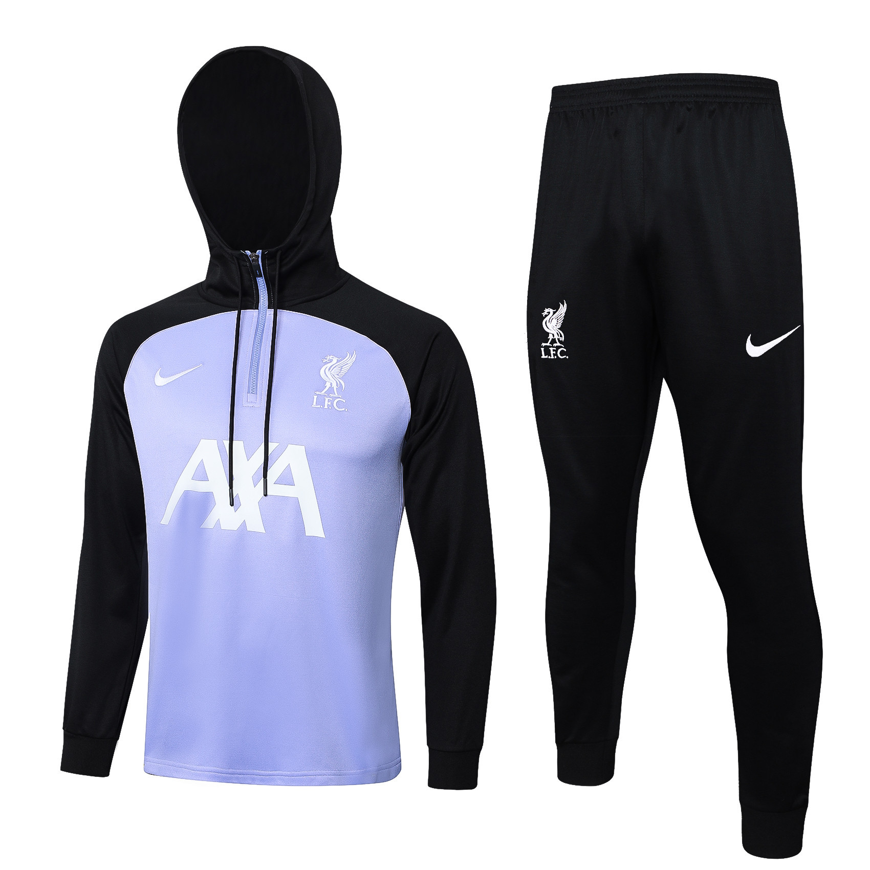 Liverpool Training Top Hooded Set 24/25 – Black/Purple