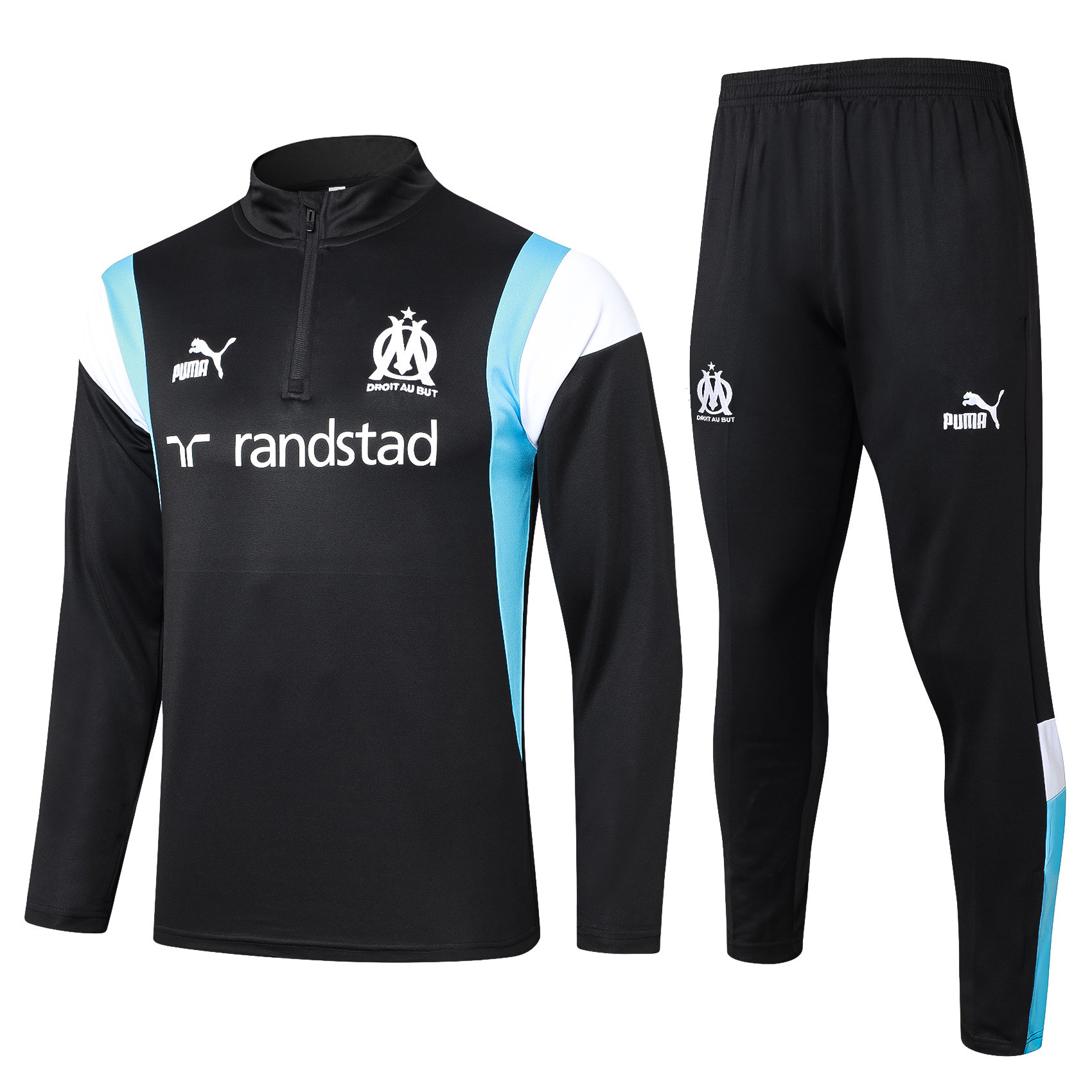 Olympique de Marseille Training Top Set 23/24 – Black/Light Blue