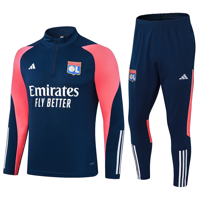 Olympique Lyonnais Training Top Set 23/24 – Navy/Pink