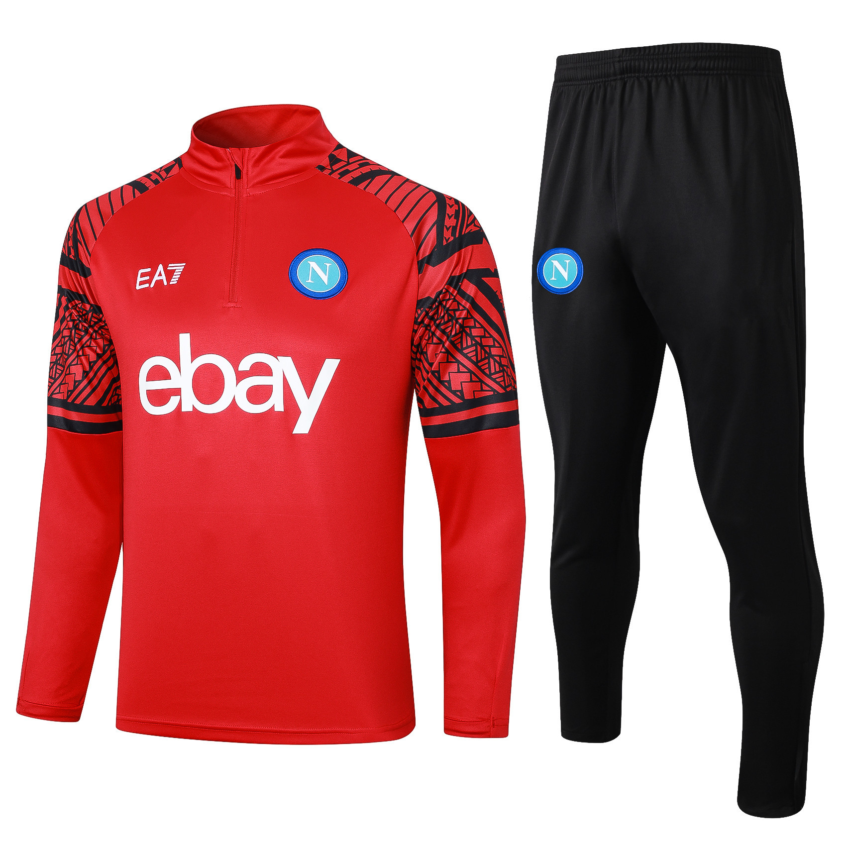 S.S.C. Napoli Training Top Set 23/24 – Red/Black