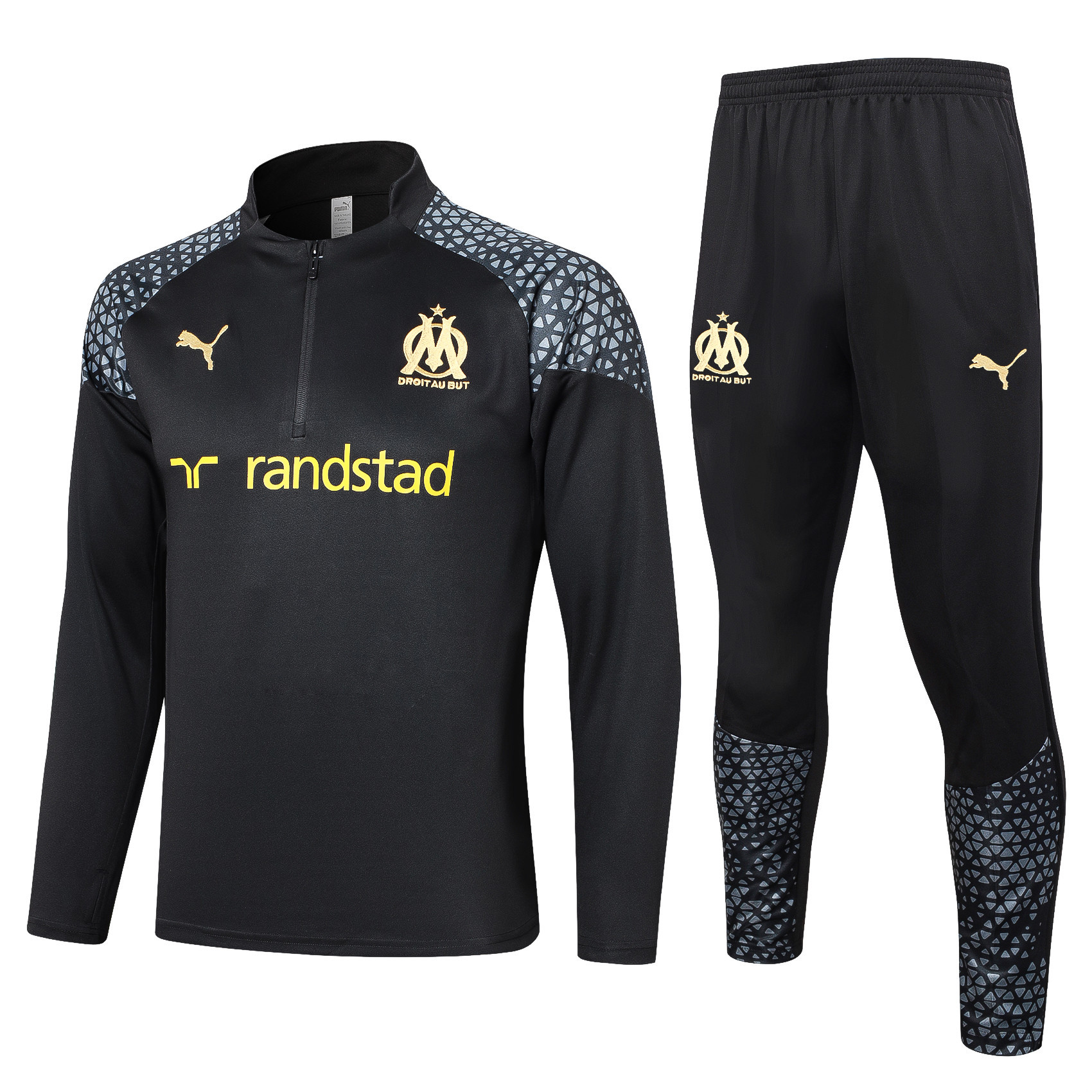 Olympique de Marseille Training Top Set 23/24 – Black