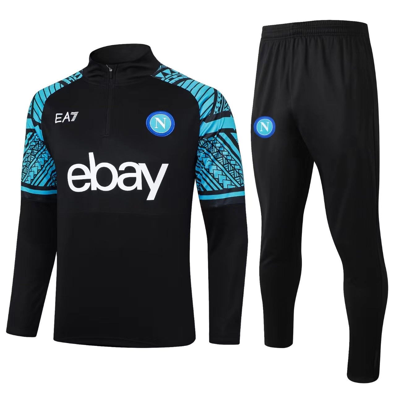 S.S.C. Napoli Training Top Set 23/24 – Black/Blue