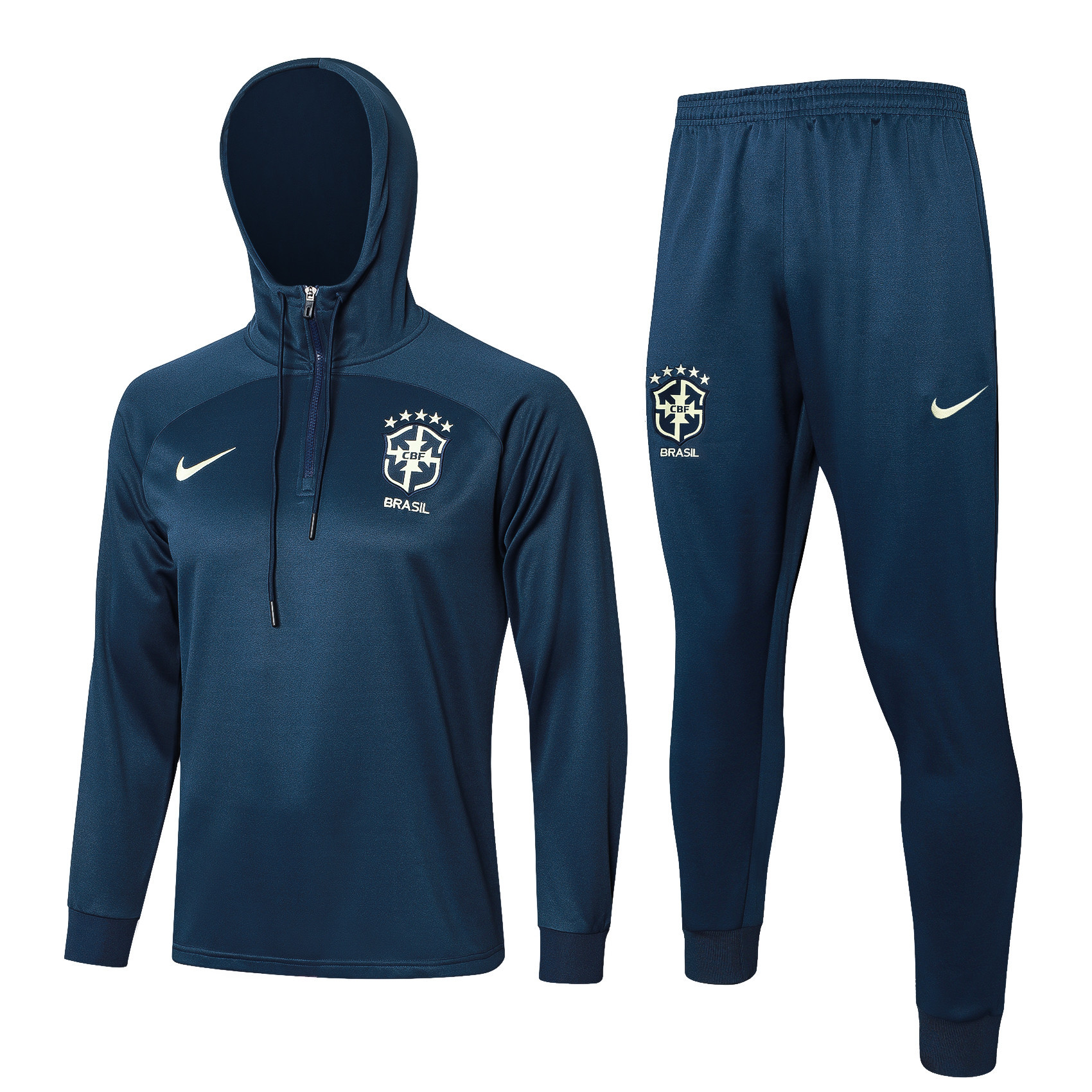 Brazil Training Top Hooded Set 23/24 – Dark Blue