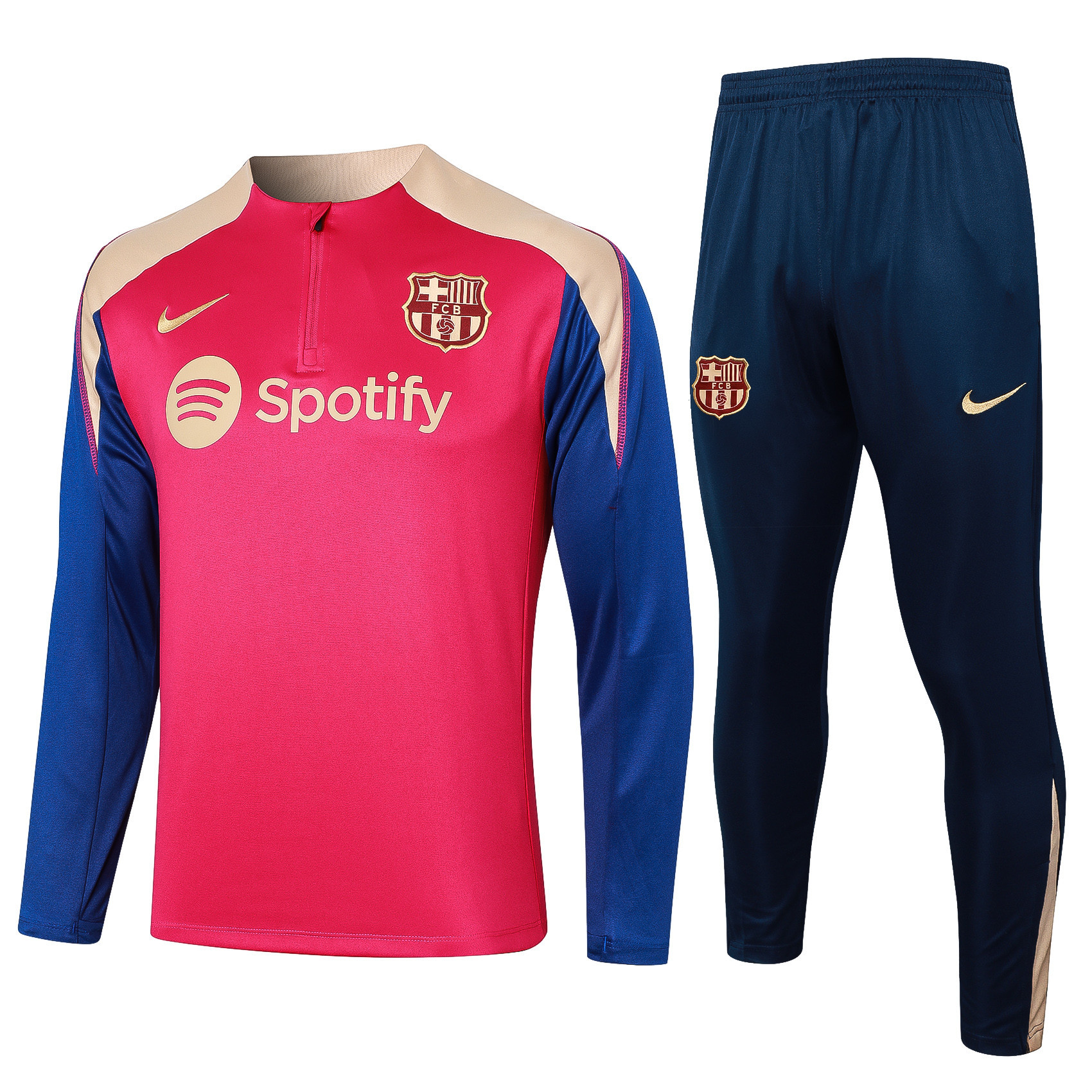 Barcelona Training Top Set 24/25 – Pink/Blue