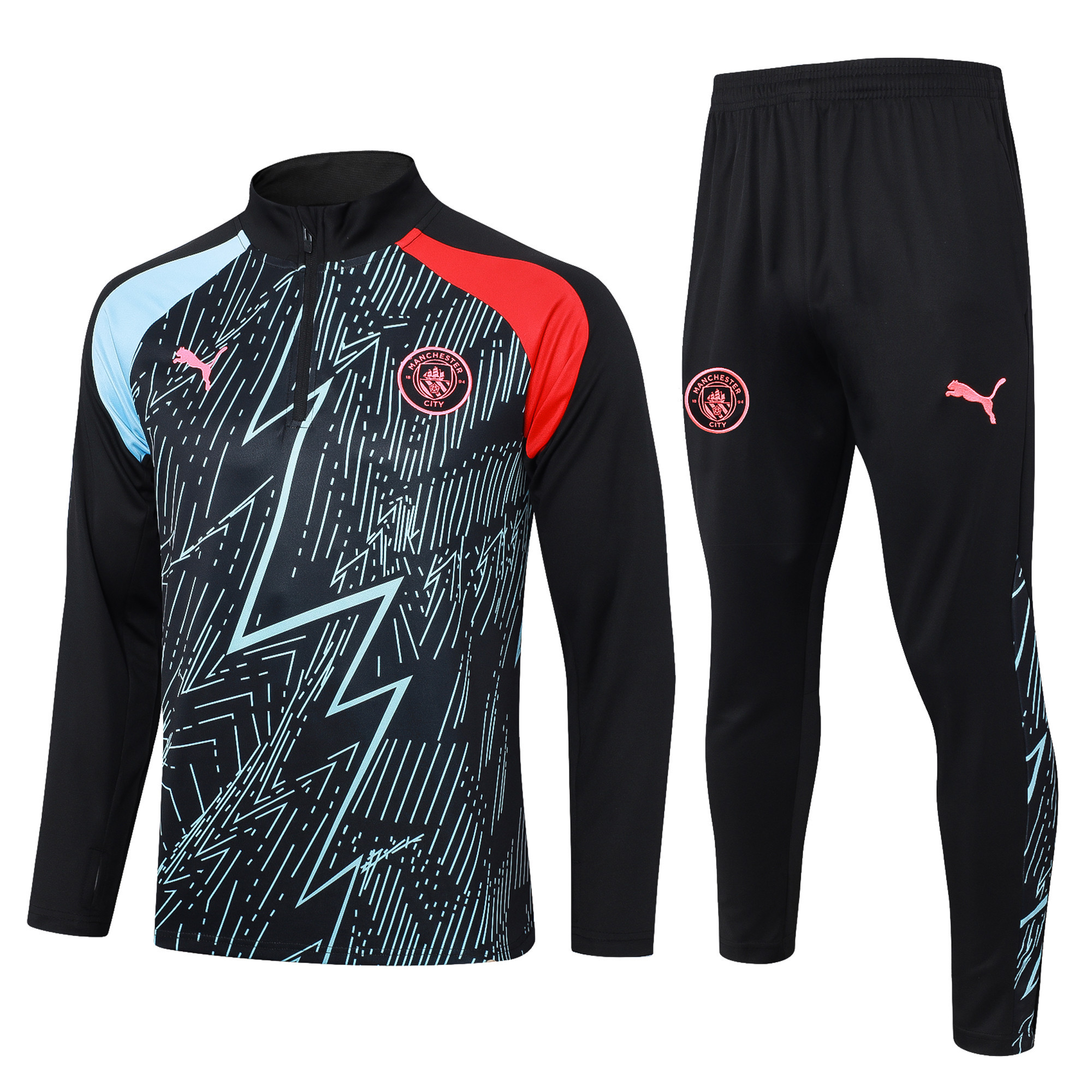 Manchester City Training Top Set 23/24 – Black/Pink