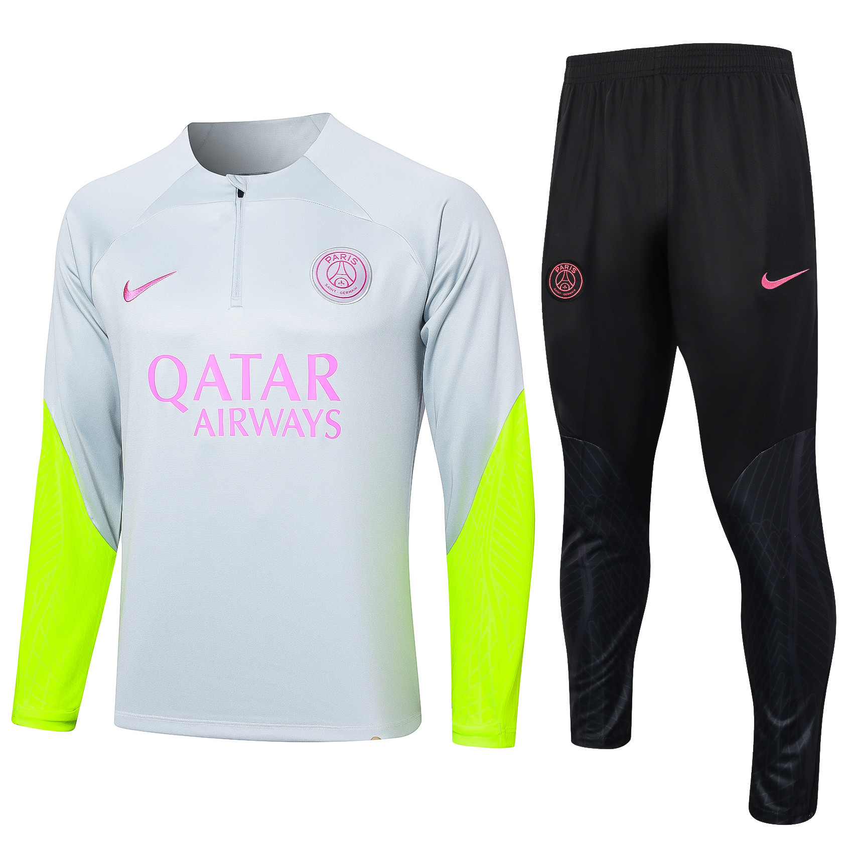 Paris Saint-Germain Training Top Set 23/24 – Grey/Volt/Black